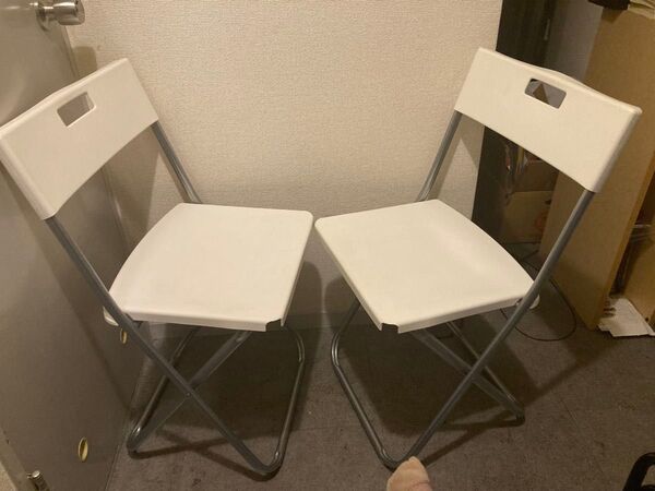 IKEA イケア 2脚セット 折りたたみ チェアー フォールディングチェア