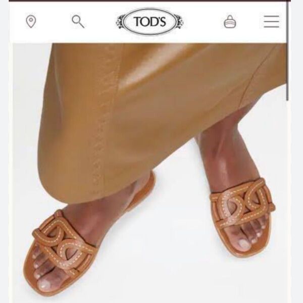 美品 TOD'S トッズ KATE ケイト サンダル 37 レザーチェーン