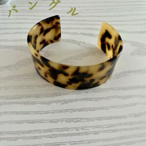 【USED】アクリルバングル(レオパード)