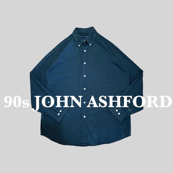 【90s】ビンテージ シャツ 古着 M グリーン ボタンダウン used vintage old shirts 80s 70s