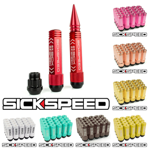 SICKSPEED　M14xP2.0 ロングハイブリッドナット キャップタイプ 24本 80mm ロックナット ナビゲーター F150 エクスペディション