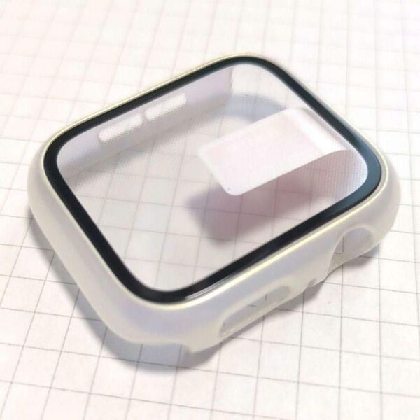 ◆即購入可◆Apple Watch ケース 44mm ホワイト 保護ケース アップルウォッチ ガラスフィルム一体型