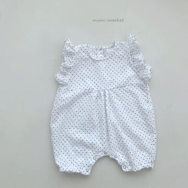 ドット柄 ロンパース mimi market