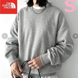 1着限定! ノースフェイス スウェット 刺繍サガラ グレー S K589S
