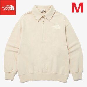 ノースフェイス スウェット トレーナー メンズ レディース 男女兼用 人気 刺繍ロゴ ベージュ/Mサイズ K595A