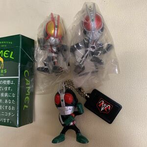 仮面ライダー［2002年・当時物］フィギュアマスコット［3種類セット］未使用コレクション保管品・現状現品渡し［ミニブック無し］