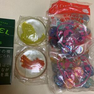 おはじき［駄菓子屋当事物・特大2種類・小2袋］4点セット［コレクション保管品.・現状現品渡し］