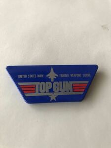 ■約40年前トップガン　バッジ　缶バッジ　top gun 映画トムクルーズ　当時物■おまけ食玩消しゴム昔昭和レトログリコ古い当時森永