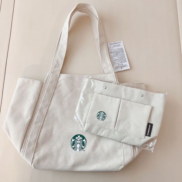 スターバックス トートバッグ STARBUCKS スタバ キャンバス バッグインバッグ ロゴ