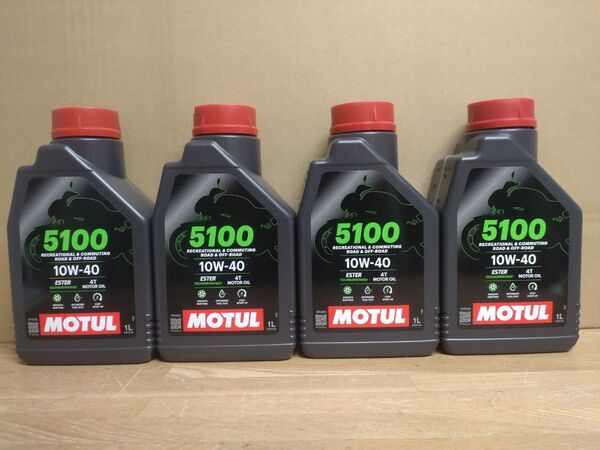 モチュール MOTUL 5100 4T MA2 10w40 1L 4缶 4本セット 国内正規品