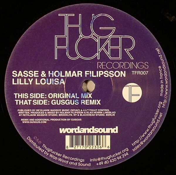 新品未使用 Holmer Filipson & Sasse / Lilly Louisa -Gus Gus Remix- 12inchレコード　送料無料 (0365)