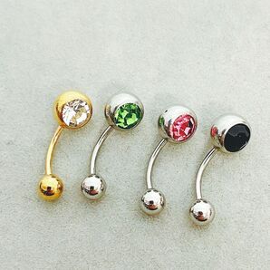 ヘソピアスボディピアス ステンレスピアス 金属アレルギー対応