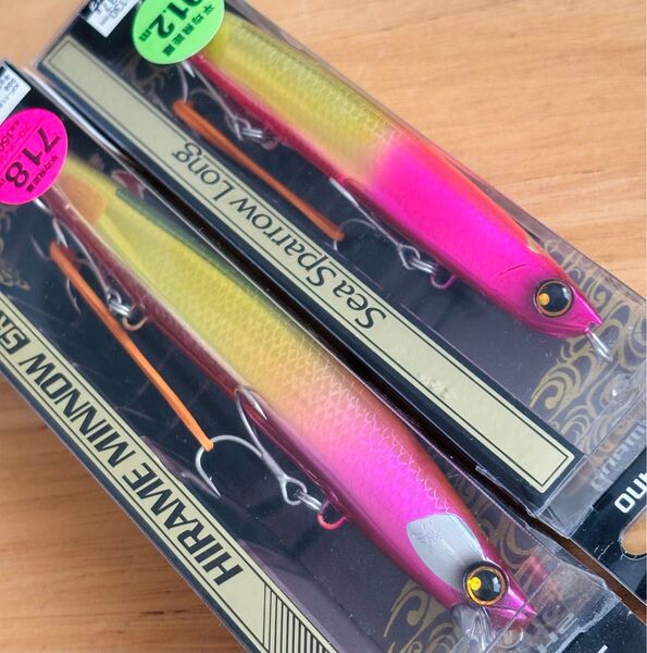 新品2個セット SHIMANO シマノ ヒラメミノーSR 150F AR-C シースパローロング 130HS キョウリンピンク