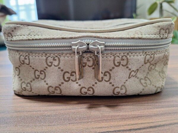 値下げしました!★GUCCI グッチ オールドグッチ ヴィンテージ レザー(ヌバック革)ポーチ