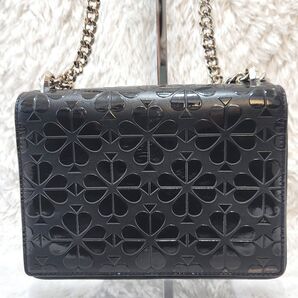 ケイトスペード 二コラ フローラル ショルダーバッグ クロスボディ ブラック ゴールド金具 チェーン