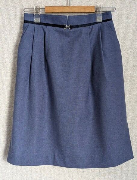 パターンフィオナ PATTERN fiona ひざ丈スカート 青 Mサイズ スカート