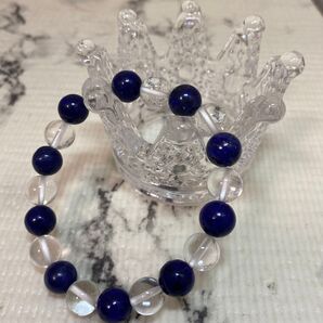 9月生まれ ブレスレット パワーストーン ラピスラズリ 水晶ブレスレット