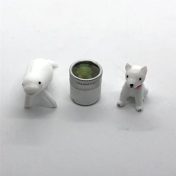 レトロ ガラス細工 工芸品 イルカ カエル イヌ