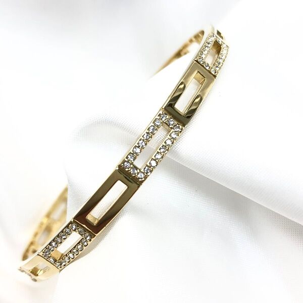 【美品】 SWAROVSKI スワロフスキー バングル ゴールド
