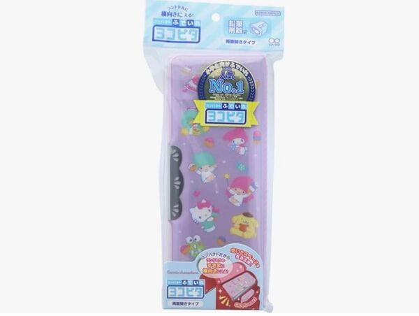 サンスター文具 サンリオ ペンケース 筆箱 ヨコピタ ホログラム サンリオキャラクターズ リトルツインスターズ マイメロ キティ