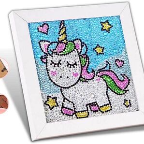ダイヤモンドアート モザイク DIY ハンドメイド ビーズキット ユニコーン 子供 大人