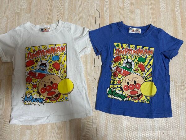 Tシャツ 半袖 カットソー トップス 女の子 男の子 2枚セット まとめ売り おそろい 兄弟 姉妹 アンパンマン 年子 双子