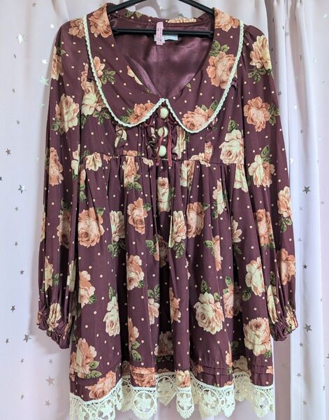 【希望金額大募集です!】LIZLISA リズリサ花柄長袖 ワンピース 美品