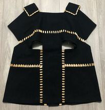 90s YOHJI YAMAMOTO CUT OUT WOOD BEADED JACKET ヨウジヤマモト ウッドビーズ ジャケット_画像2