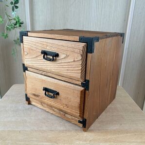 杉 小引き出し 和モダン 小物収納 木製ボックス 全国送料無料!0326-0