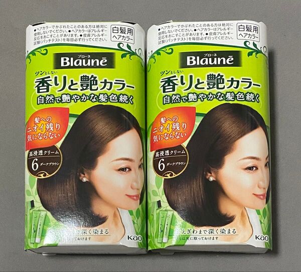 ブローネ 香りと艶カラー クリームタイプ ダークブラウン 2個