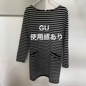 値下げしました! 訳あり GU ジーユー ボーダー ワンピース ボーダー柄