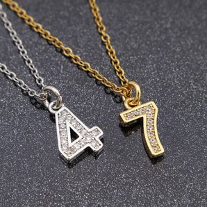 サージカルステンレス◆ラッキーナンバーネックレス◆ミニサイズ