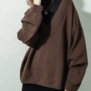 mystic vネックニット