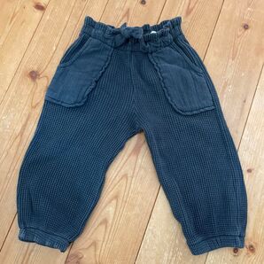 ZARA グレー コットンパンツ 9-12ヶ月 KIDS キッズ ワッフル サーマル