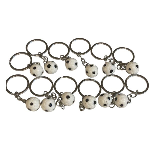 サッカーボール型キーホルダー 12個 まとめ売り