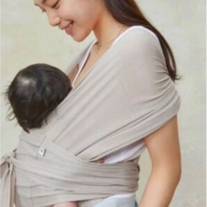 美品 コニー 抱っこ紐 サマー メッシュ 夏用 ホワイト 巾着袋 コンパクト