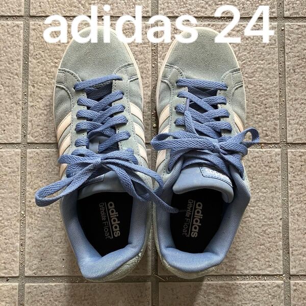 adidas ortholite float アディダス オーソライト フロート 24.0 スニーカー シューズ 水色 レディース