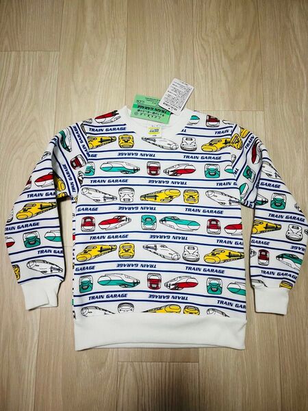 【新品】TRAIN GARAGE 新幹線 トレーナー 裏起毛 size110 男の子
