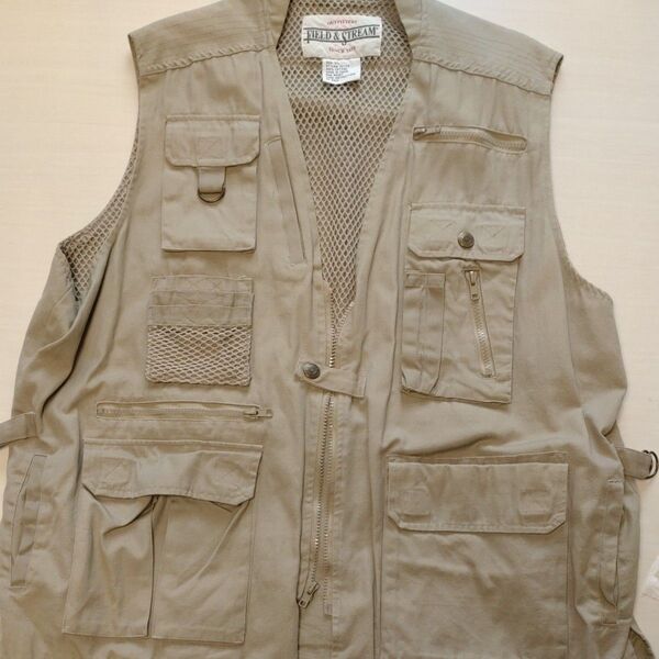フィッシングベスト古着 ベージュ系XXL OUTFITTERS