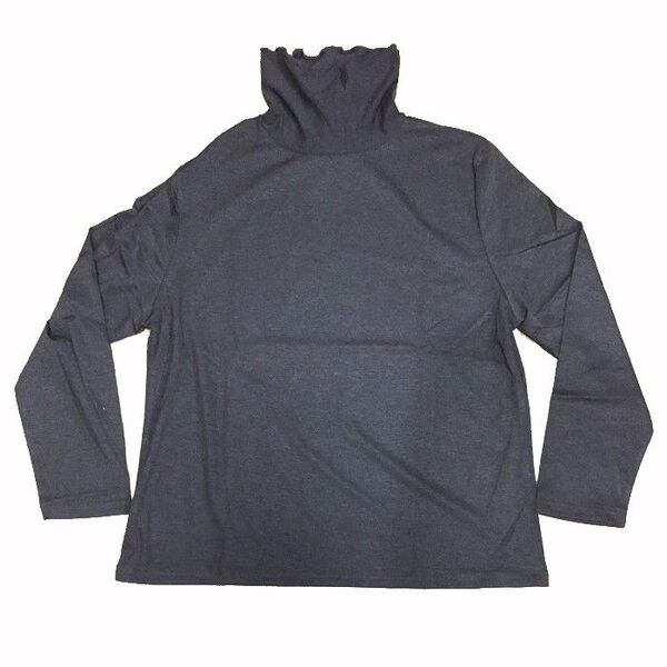 値下3L大きいサイズ ブラウン メロータートルネックのストレッチ ビッグサイズ(2XL)新品未使用