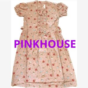 ワンピース ピンクハウス 半袖 PINKHOUSE 【美品】ロングワンピース 花柄 フリーサイズ