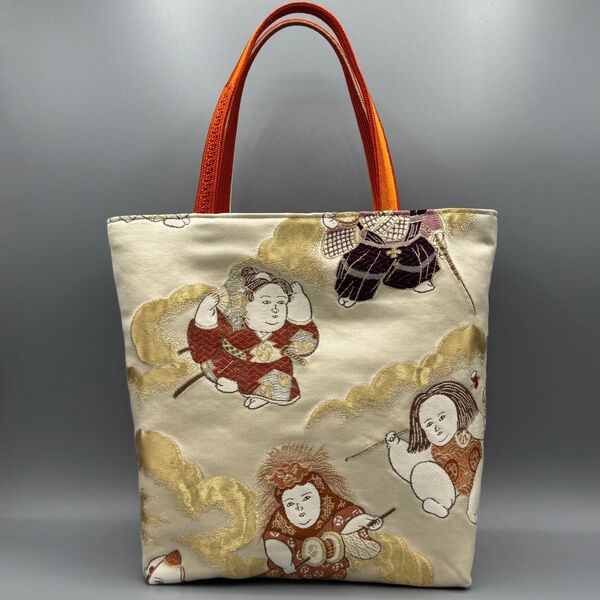 着物 帯 帯締め ハンドメイド トートバッグ リメイク 金