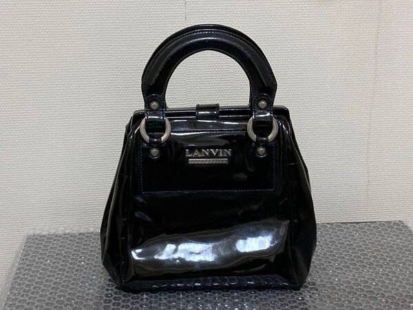 LANVIN COLLECTION エナメルバッグ ハンドバッグ ランバンコレクション