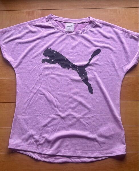 PUMA プーマ Tシャツ ピンク 速乾生地 半袖 クルーネック
