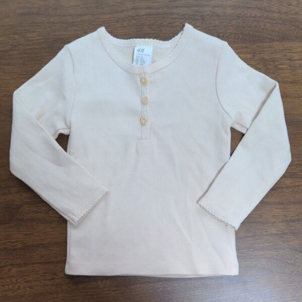 【美品】H&M 長袖カットソー オーガニックコットン 74cm