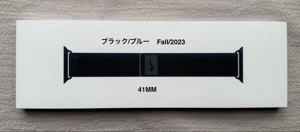 Apple Watch 純正バンド 41mm Nike ブラック/ブルー ナイキ スポーツループ MUJV3FE/A