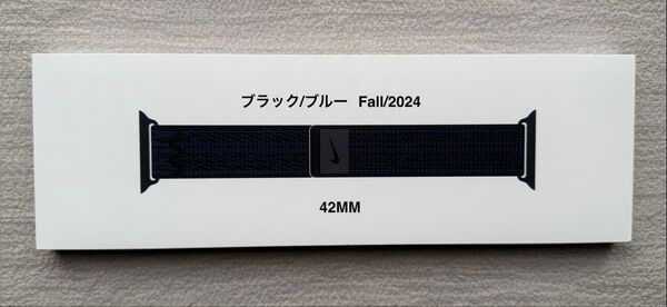 Apple Watch 純正バンド 42mm Nike ブラック/ブルー ナイキ スポーツループ MYJA3FE/A