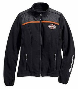 Harley Davidson оригинальный женский ошибка en Hsu jia -тактный * флис * casual жакет черный (S)