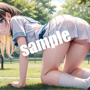 【高画質 S10】AI制服美少女 イラスト A4サイズ ポスター【まとめ買い歓迎】
