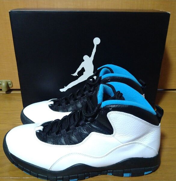 【中古美品 希少サイズ(着用3回)】NIKE AIR JORDAN 10 Retro "Powder" (2014)